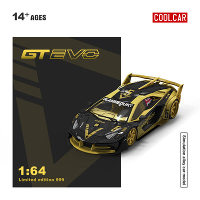 *PRE-ORDER* Lamborghini GTEVO-V5 black and Gold Livery(Limited to 999), 1:64 Scale