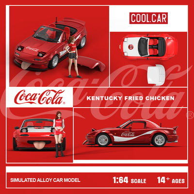 *PRE-ORDER CC-Mazda MX5-Red and White Cola(Limited Doll Edition 500), 1:64 Scale