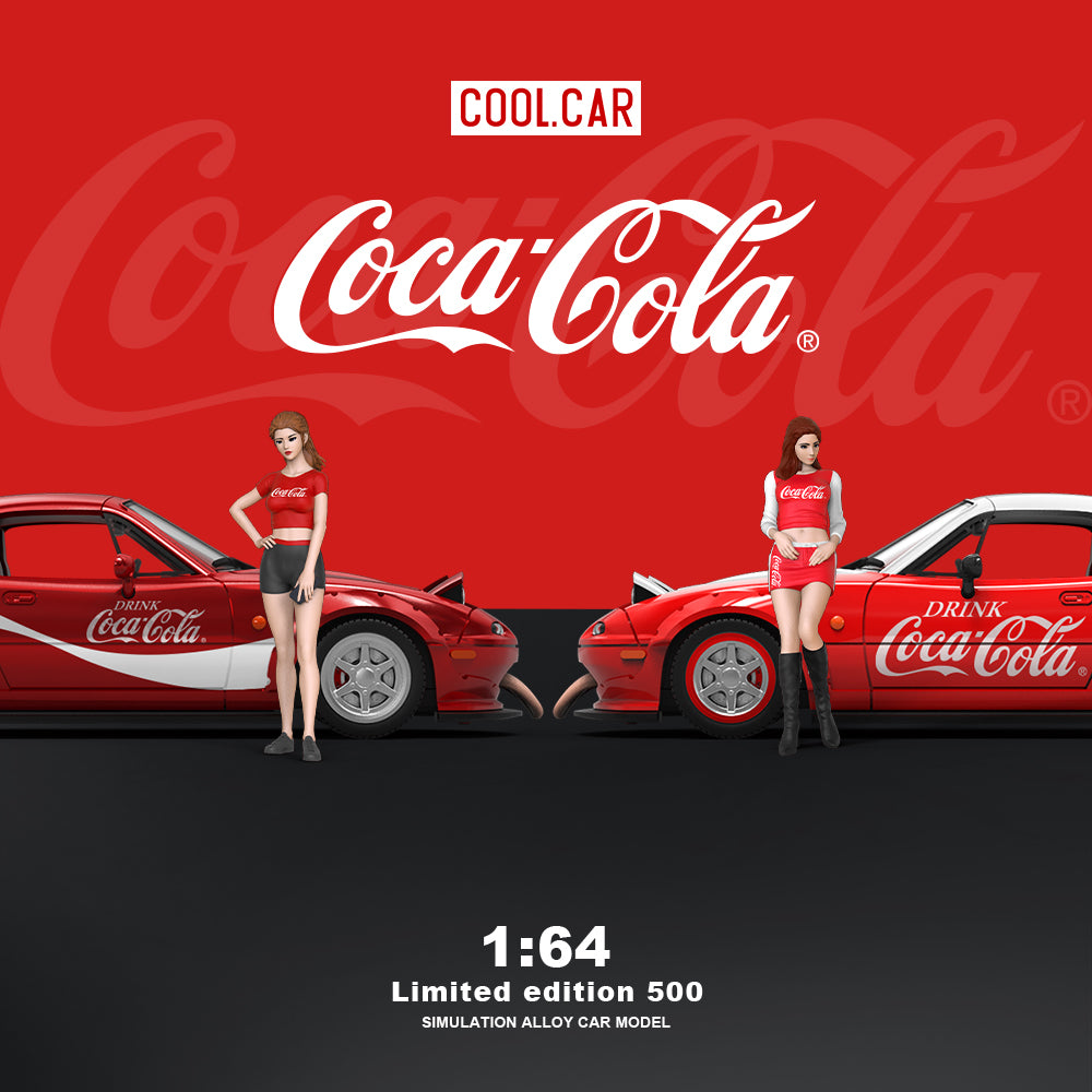*PRE-ORDER CC-Mazda MX5-Red and White Cola(Limited Doll Edition 500), 1:64 Scale