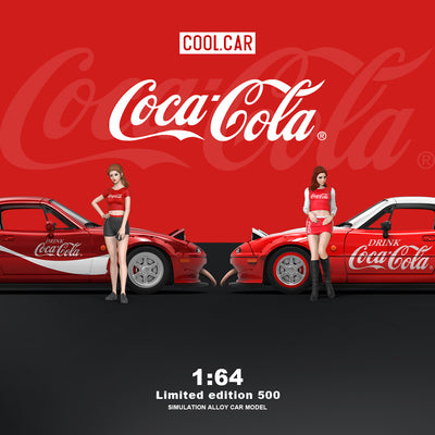 *PRE-ORDER CC-Mazda MX5-Red and White Cola(Limited Doll Edition 500), 1:64 Scale