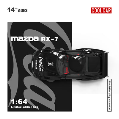 *PRE-ORDER* Cool Car - Mazda RX-7 Black Coca-Cola(Figure Edition 500), 1:64 Scale
