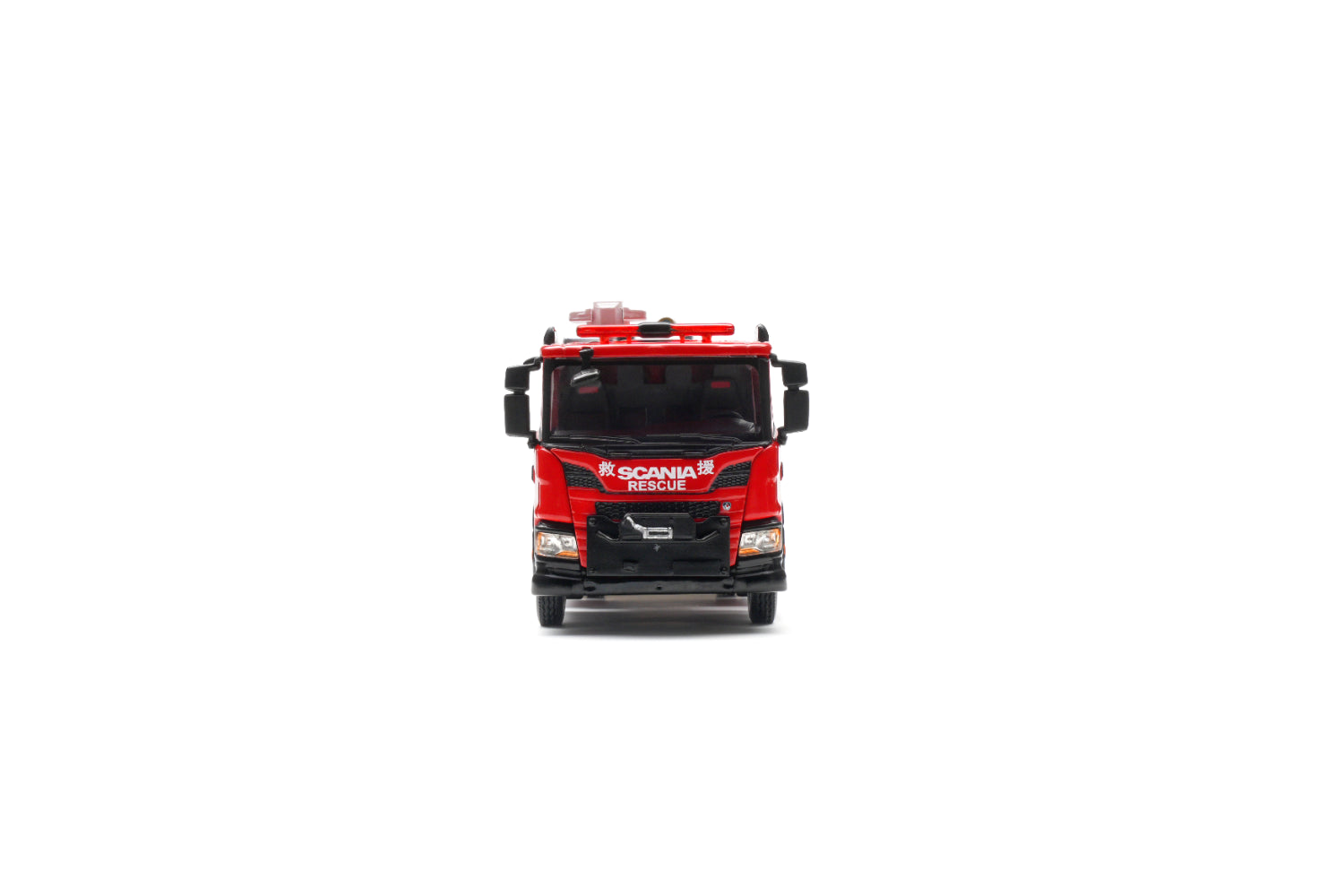 Premium scale diecast model car  – *HEC 2026* Scania Urban Main Battle Fire Truck, 1:64 Scale (Red) Collectible