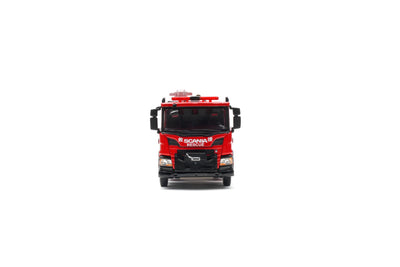 Premium scale diecast model car  – *HEC 2026* Scania Urban Main Battle Fire Truck, 1:64 Scale (Red) Collectible