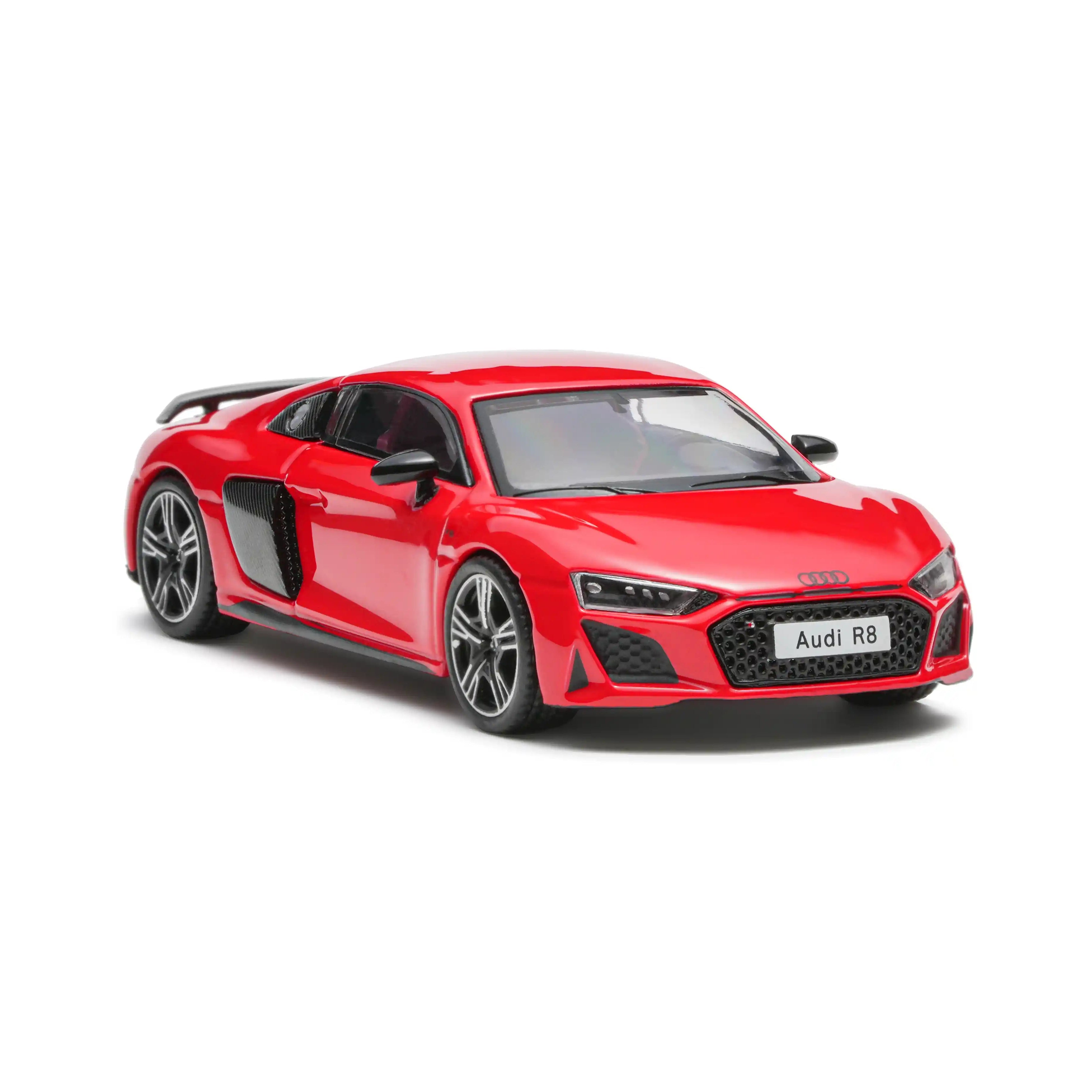 Premium scale diecast model car  – Audi R8 V10 Coupe Performance 2022, 1:64 Scale (Red) Collectible