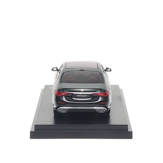 Premium scale diecast model car  – Mercedes-Benz Maybach S 680 V12 Edition - 2025, 1:64 Scale (Olive Metallic / Obsidian Black) Collectible