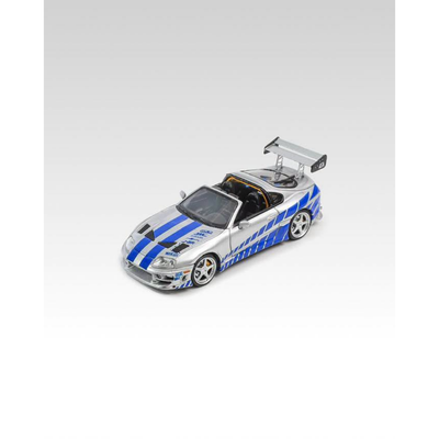 *PRE-ORDER* Toyota Supra Targa Roadster(Including Removable Roof), 4th-Generation A80 With Bomex, 1:64 Scale (Silver)