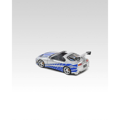 *PRE-ORDER* Toyota Supra Targa Roadster(Including Removable Roof), 4th-Generation A80 With Bomex, 1:64 Scale (Silver)