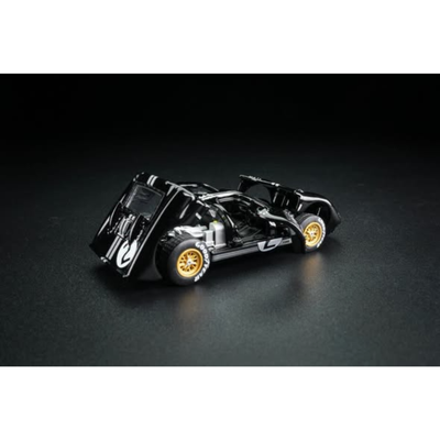 *PRE-ORDER* Ford GT40 MK2 Black #02 Livery (Open-Engin & Rear Hoods+Doors, Visible Engine), 1:64 Scale