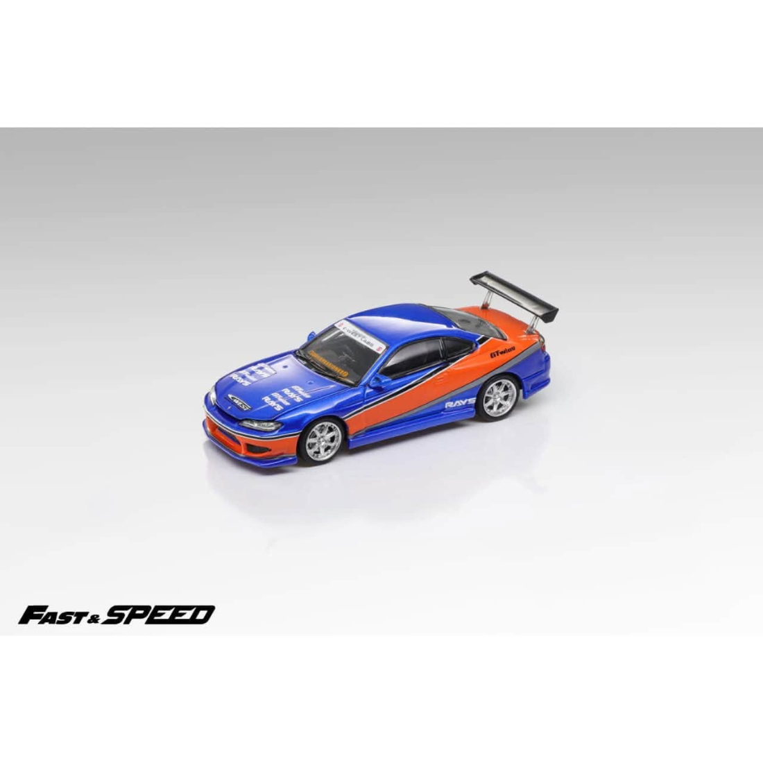 *Pre-Orders* Silvia S15 "Mona Lisa" FNF Orange-Blue Livery, 1:64 Scale
