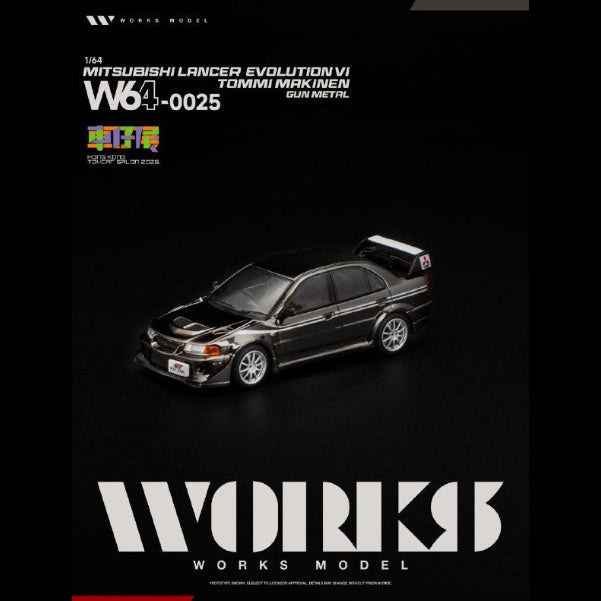 *HKTCS 2026* Mitsubishi Lancer Evolution VI Tommi Mäkinen Edition (Gun metal), 1:64 Scale