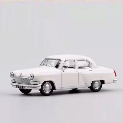 Premium scale diecast model car  – GAZ-21 Volga, 1:64 Scale (White) Collectible