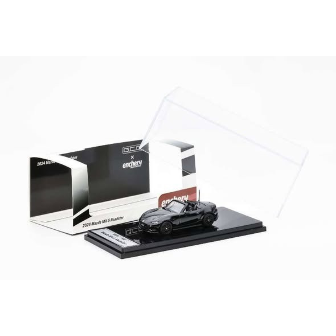 *PRE-ORDER* Mazda MX-5 Roadster RF 2024 – Black – Includes 1 Electroplated Grey Chase Car per Carton, 1:64 Scale