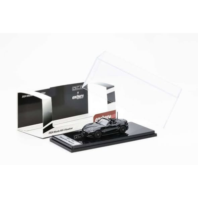 *PRE-ORDER* Mazda MX-5 Roadster RF 2024 – Black – Includes 1 Electroplated Grey Chase Car per Carton, 1:64 Scale