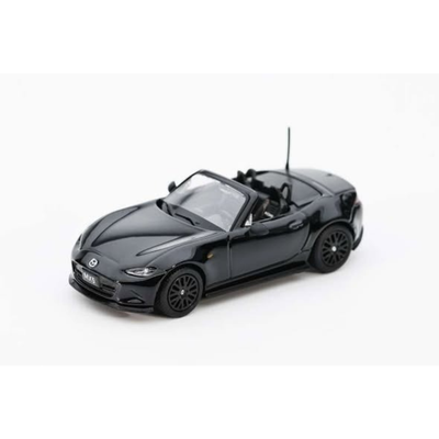 *PRE-ORDER* Mazda MX-5 Roadster RF 2024 – Black – Includes 1 Electroplated Grey Chase Car per Carton, 1:64 Scale