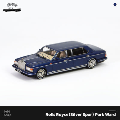 Premium scale diecast model car  – *HEC 2026* Rolls-Royce Silver Spur Park Ward 1998, 1:64 Scale (Blue) Collectible