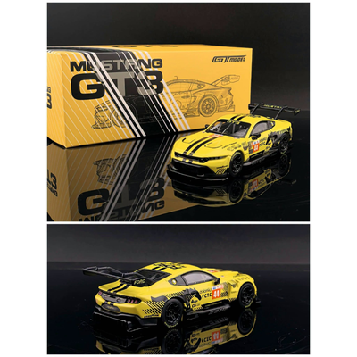 *Pre-Orders* Mustang GT3 Yellow #44 Livery (Limited to 1000pcs), 1:64 Scale
