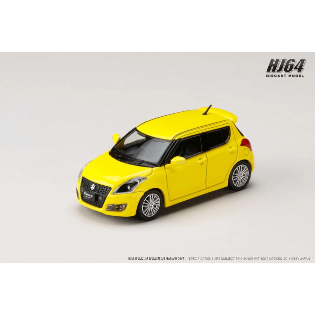 *PRE-ORDER* Suzuki Swift Sport (ZC32S), 1:64 Scale (Yellow)