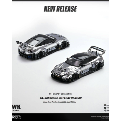 *HKTCS 2026* LB-Silhouette Works GT 35GT-RR Silver Chrome (Chance of Chase Car), 1:64 Scale
