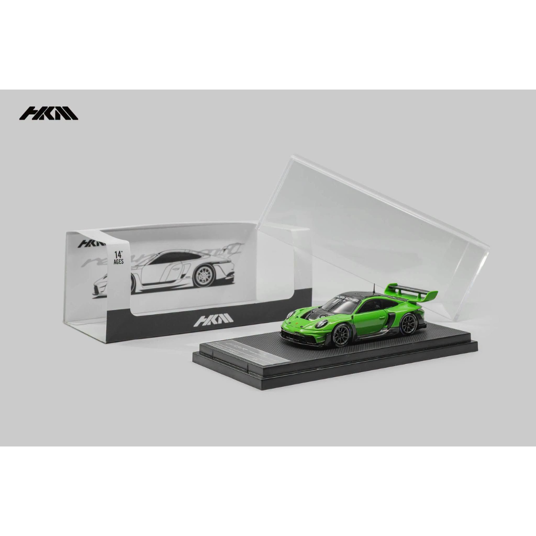 *Pre-Orders* Porsche 911 (992) GT3 R Rennsport with Brumos Wing Viper Green (Limited to 999pcs), 1:64 Scale