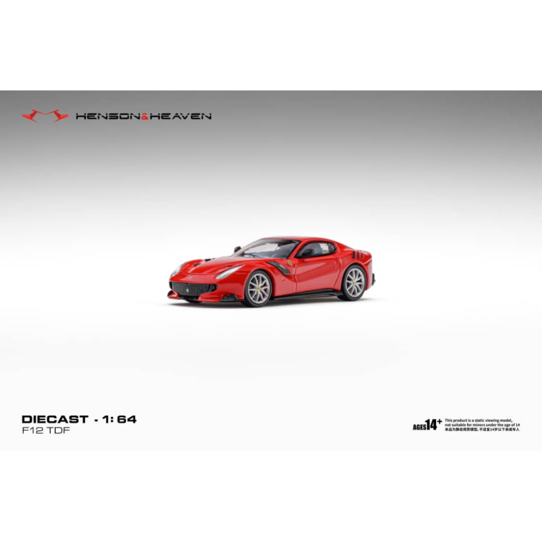 *PRE-ORDER* Ferrari F12 TDF Rosso Scuderia with Silver Rims, 1:64 Scale