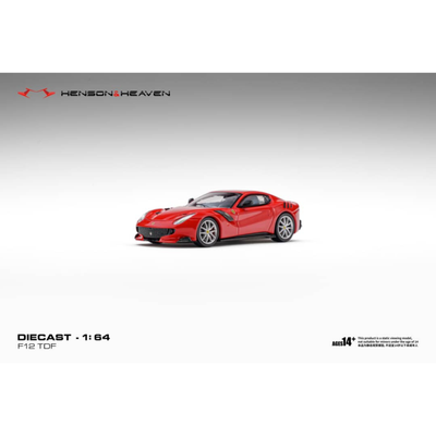 *PRE-ORDER* Ferrari F12 TDF Rosso Scuderia with Silver Rims, 1:64 Scale