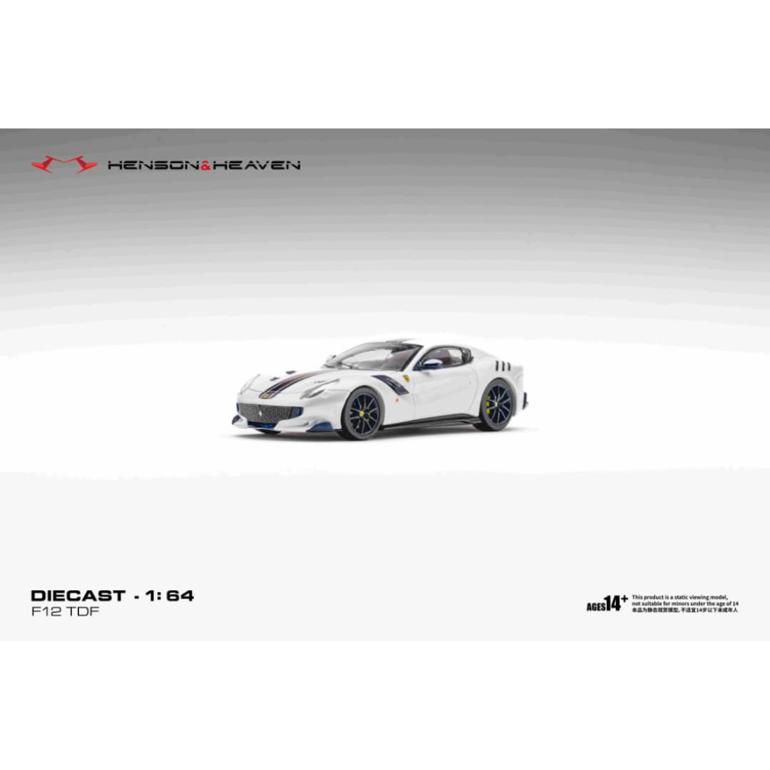*PRE-ORDER* Ferrari F12 TDF Bianco Italian White, 1:64 Scale