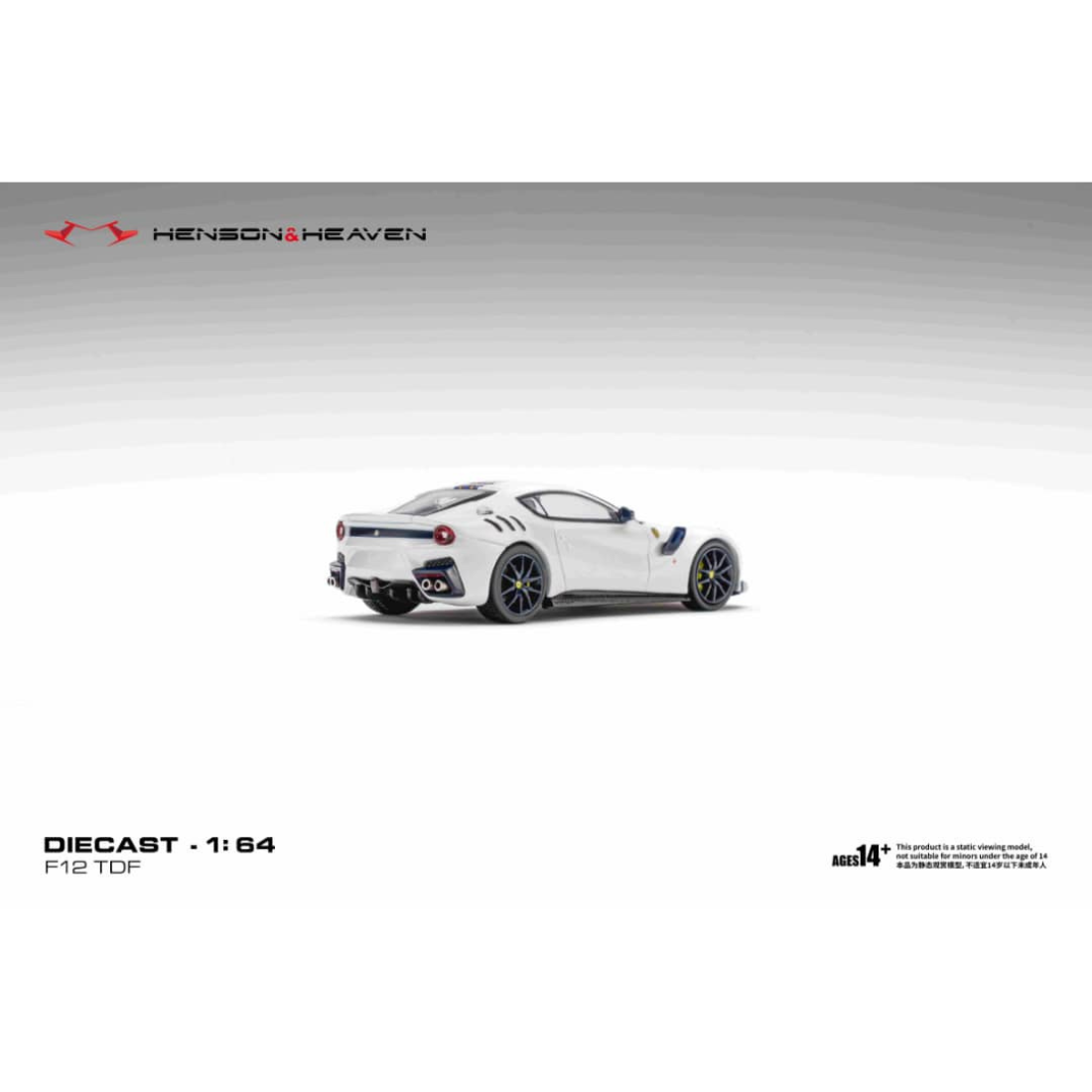 *PRE-ORDER* Ferrari F12 TDF Bianco Italian White, 1:64 Scale