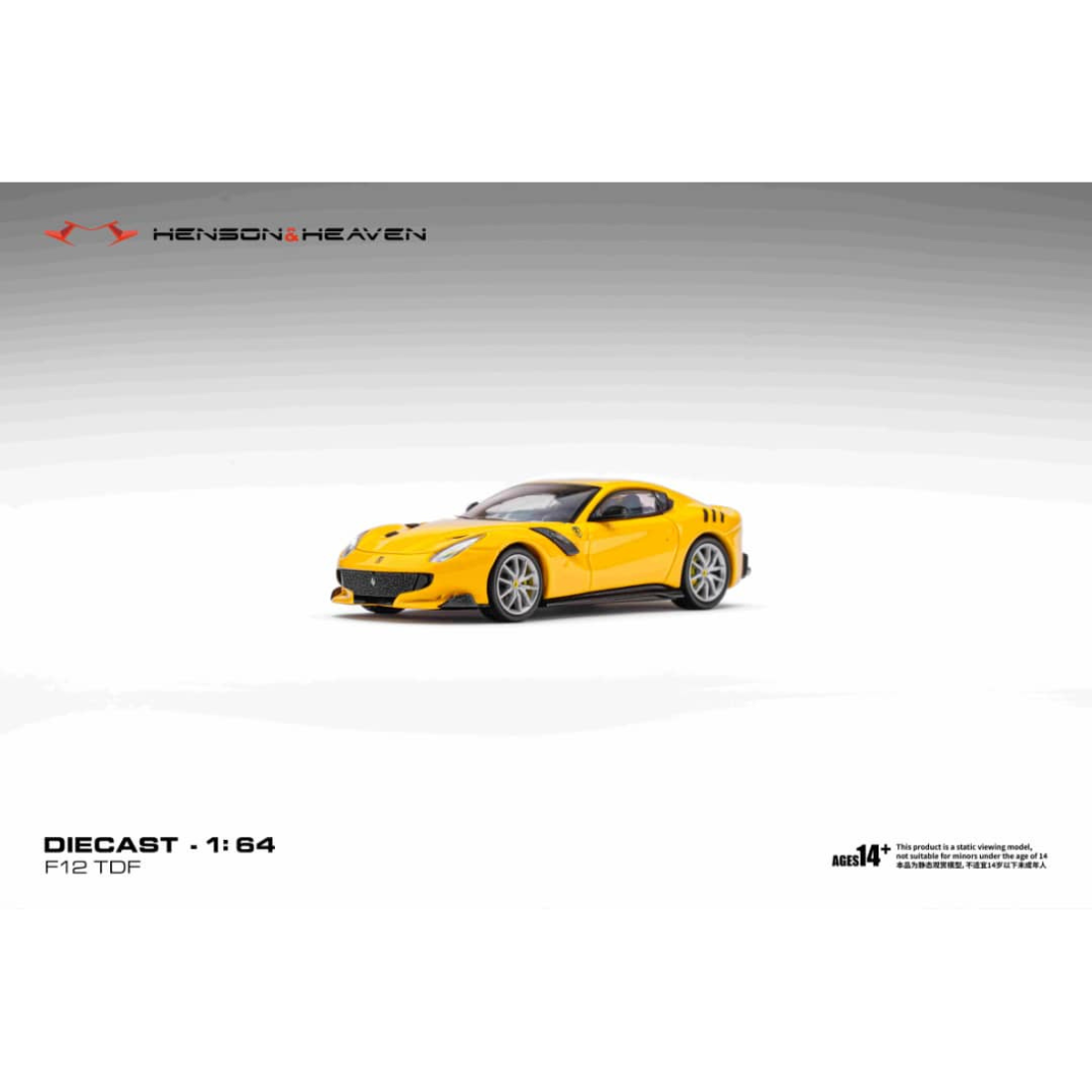 *PRE-ORDER* Ferrari F12 TDF Giallo Modena Yellow, 1:64 Scale