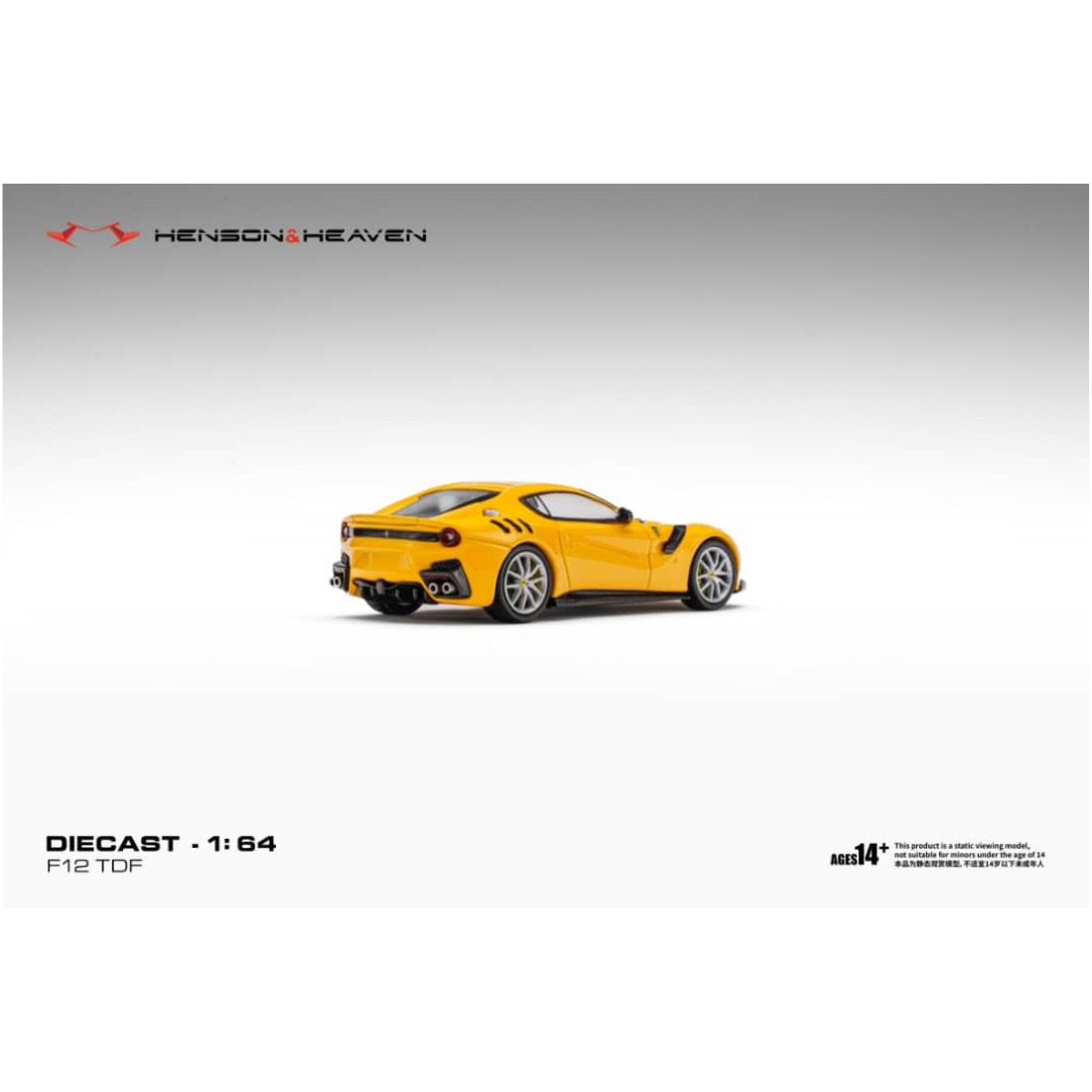 *PRE-ORDER* Ferrari F12 TDF Giallo Modena Yellow, 1:64 Scale