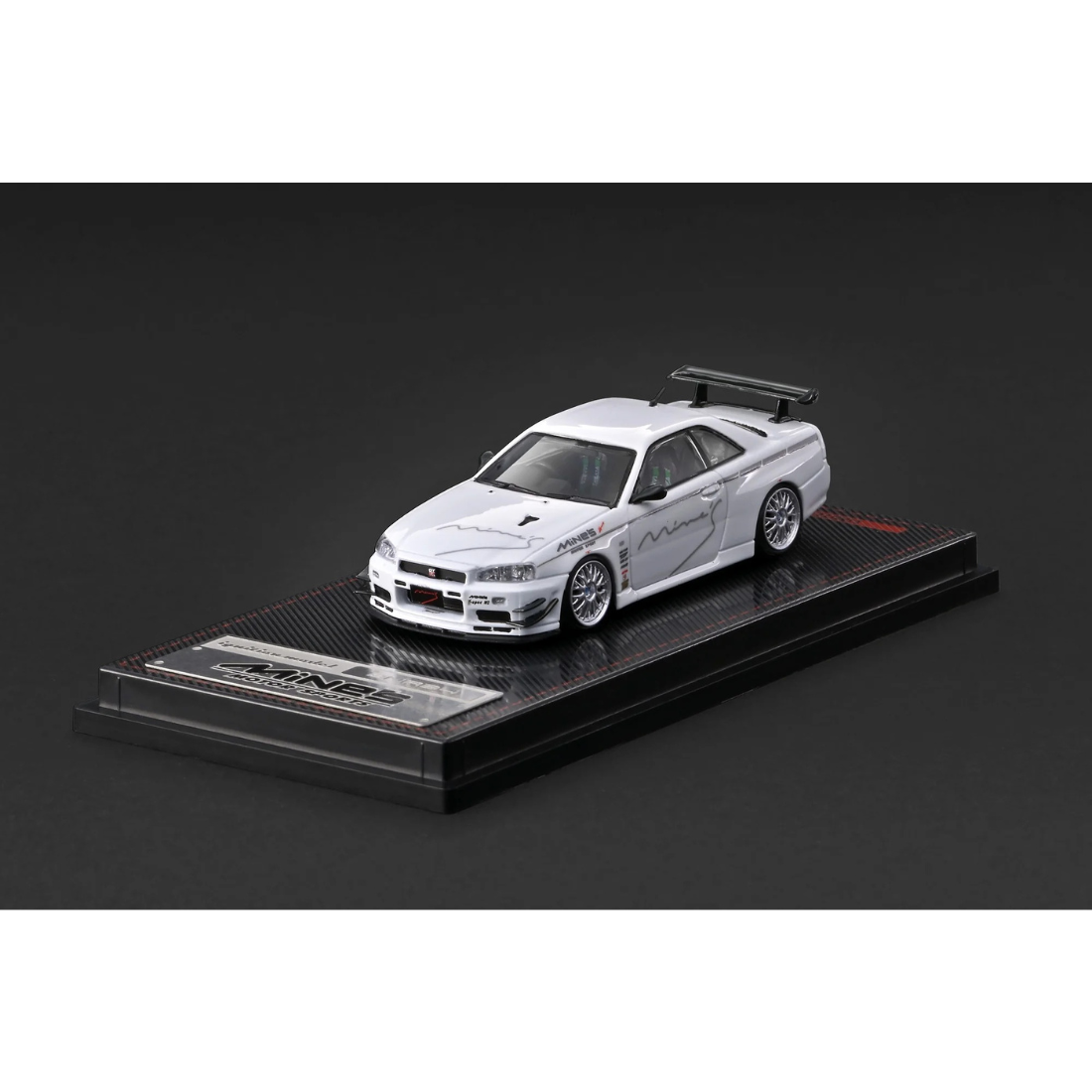 *PRE-ORDER* Nissan Skyline GT-R Mine's (R34) (Chance of Chase Car), 1:64 Scale (White)