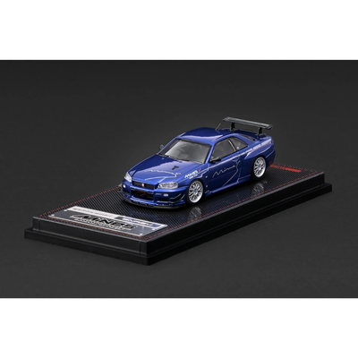 *PRE-ORDER* Nissan Skyline GT-R Mine's (R34), 1:64 Scale (Blue Metallic)