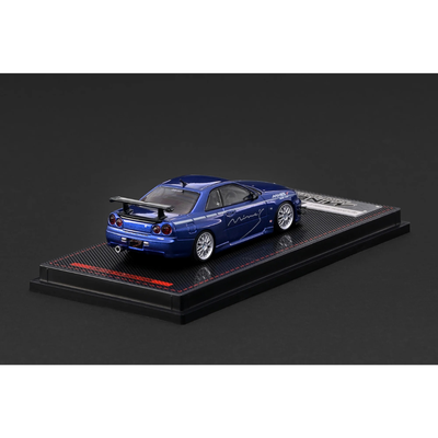 *PRE-ORDER* Nissan Skyline GT-R Mine's (R34), 1:64 Scale (Blue Metallic)