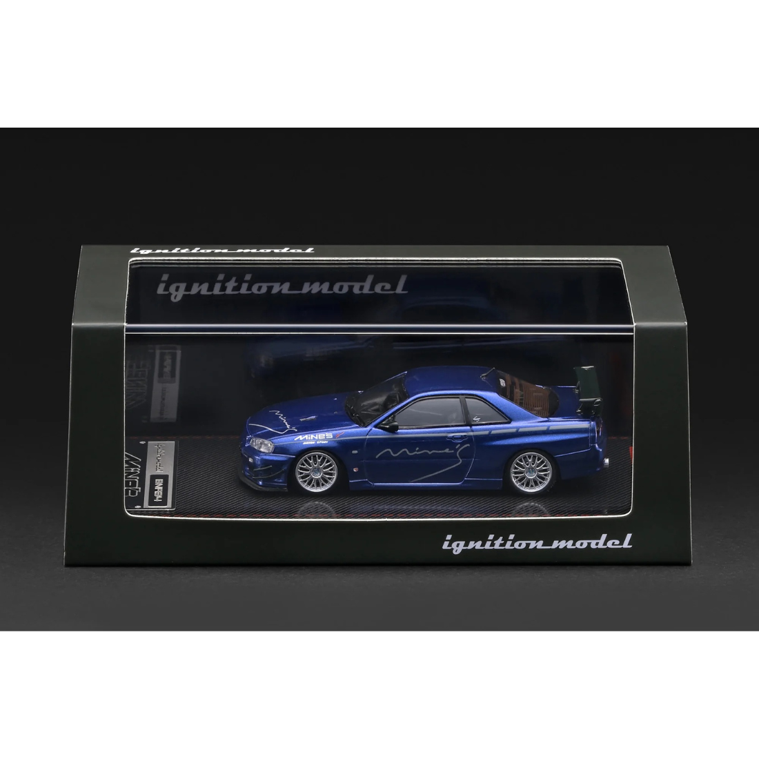 *PRE-ORDER* Nissan Skyline GT-R Mine's (R34), 1:64 Scale (Blue Metallic)