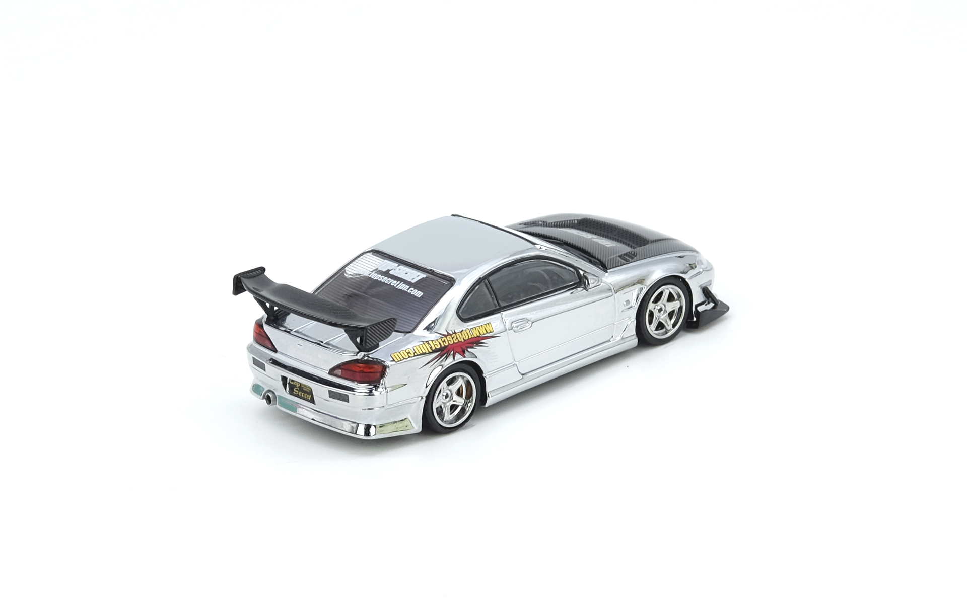 Top Secret Silvia S15 Tokyo Auto Salon Kuala Lumpur 2025 Event Edition, 1:64 Scale (Chance of Gold Chrome Chase Car)