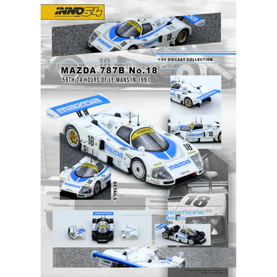*PRE-ORDER* Mazda 787B No.18   59th 24 Hours Le Mans 1991, 1:64 Scale