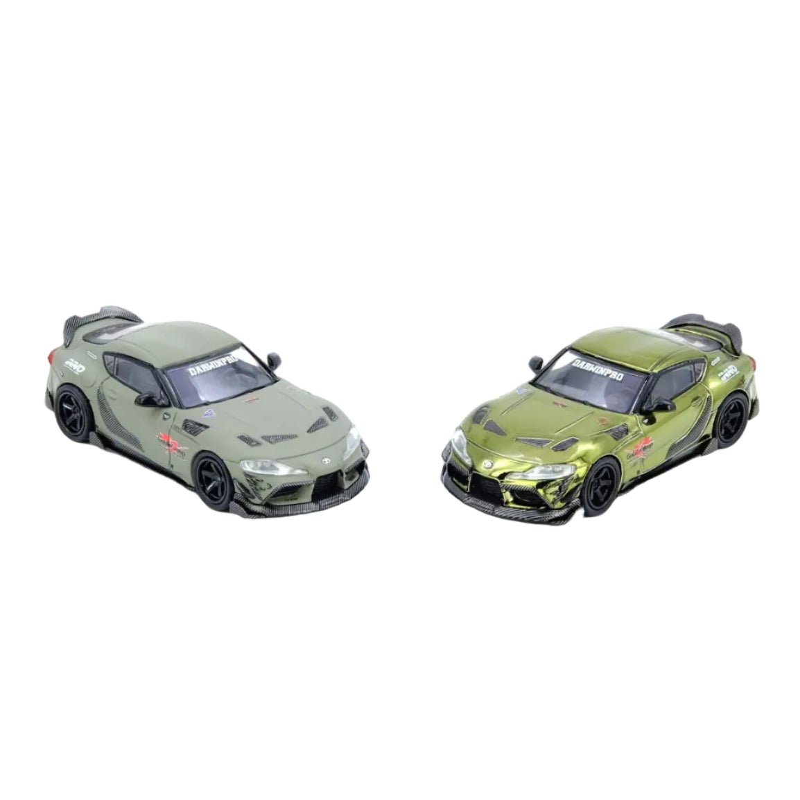 Premium scale diecast model car  – *PRE-ORDER* Toyota Supra A90 Darwin Pro, 1:64 Scale (Matt Green) Collectible