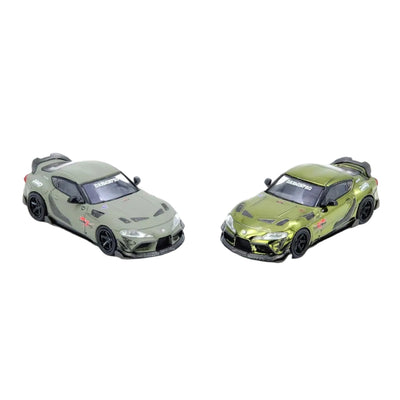 Premium scale diecast model car  – *PRE-ORDER* Toyota Supra A90 Darwin Pro, 1:64 Scale (Matt Green) Collectible
