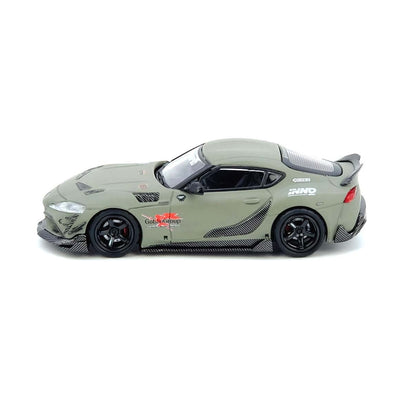 Premium scale diecast model car  – *PRE-ORDER* Toyota Supra A90 Darwin Pro, 1:64 Scale (Matt Green) Collectible