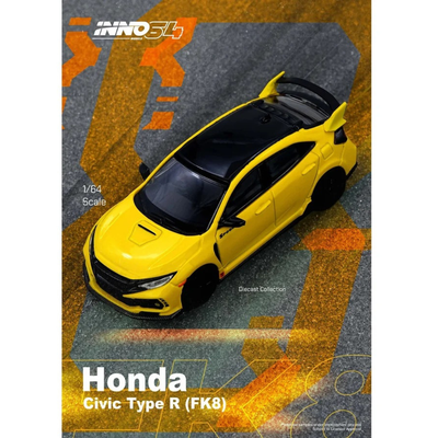 *PRE-ORDER* Honda CIVIC TYPE-R (FK8), 1:64 Scale (Yellow)
