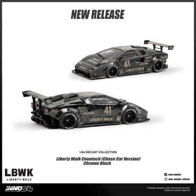 *PRE-ORDER* Liberty Walk Countach with Chance of Chase Car, 1:64 Scale