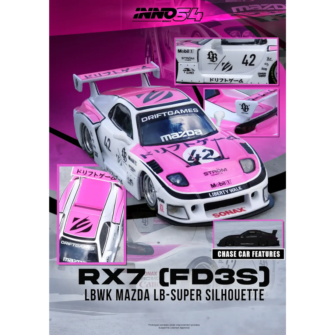 *PRE-ORDER* Mazda RX7 (FD3S) LB-SUPER SILHOUETTE "DRIFT GAMES 2025", 1:64 Scale