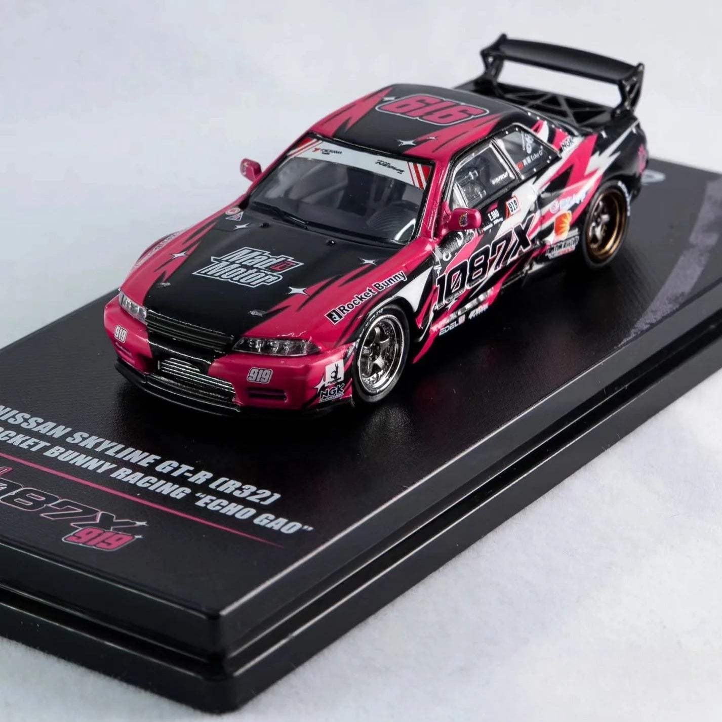 Premium scale diecast model car  – *PRE-ORDER* Nissan Skyline GT-R (R32) 1087X Rocket Bunny Racing Echo Gao All In Tuning Show 2024 Special Edition, 1:64 Scale, Collectible