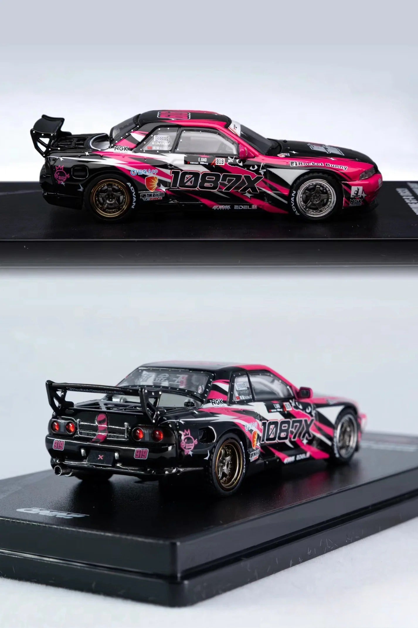 Premium scale diecast model car  – *PRE-ORDER* Nissan Skyline GT-R (R32) 1087X Rocket Bunny Racing Echo Gao All In Tuning Show 2024 Special Edition, 1:64 Scale, Collectible