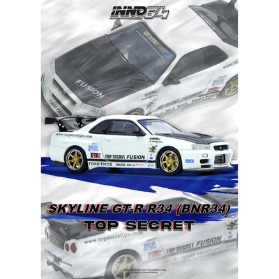 *PRE-ORDER* Top Secret R34 GT-R, 1:64 Scale (White)