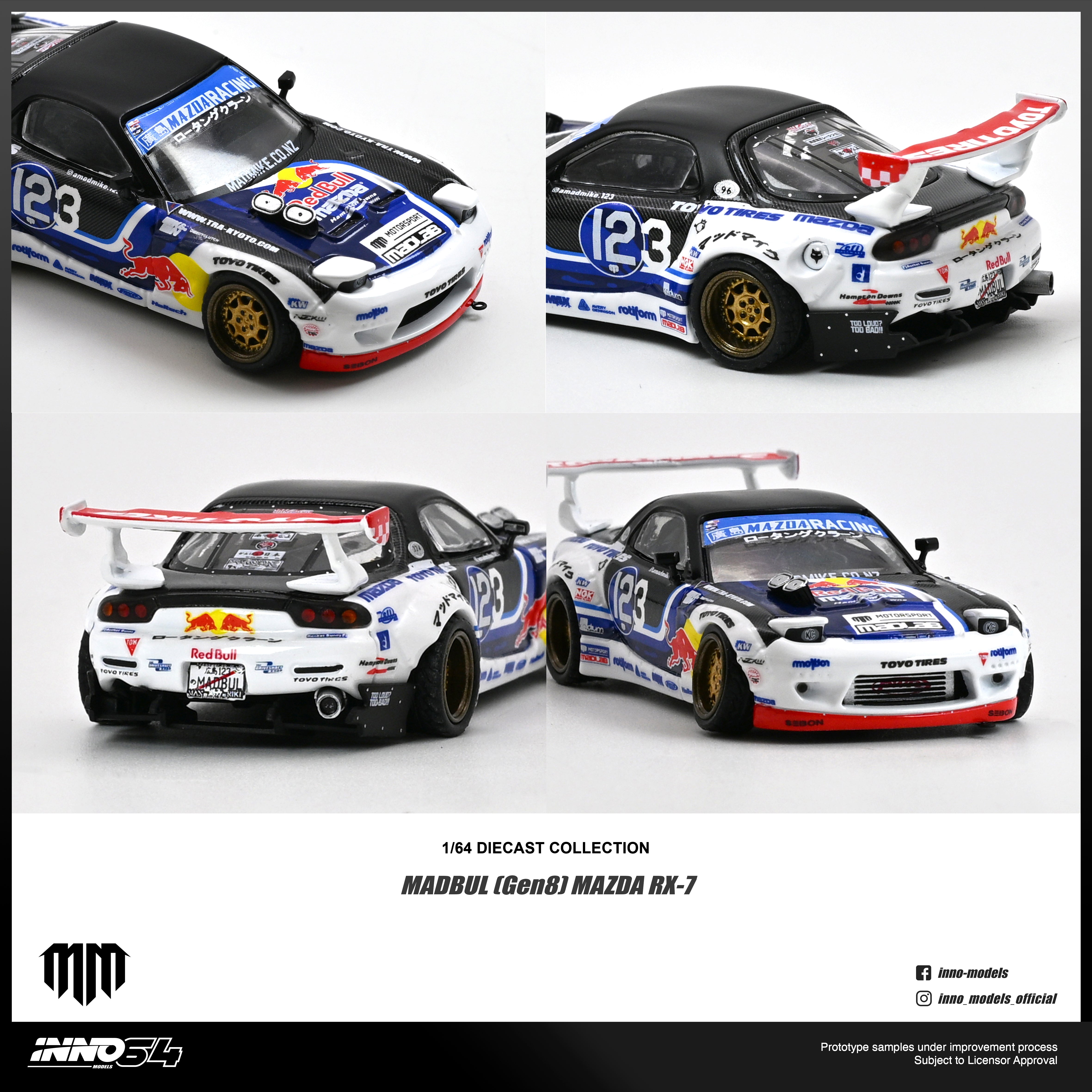 *PRE-ORDER* Mazda RX-7 MAD Mike "Madbul Gen8", 1:64 Scale