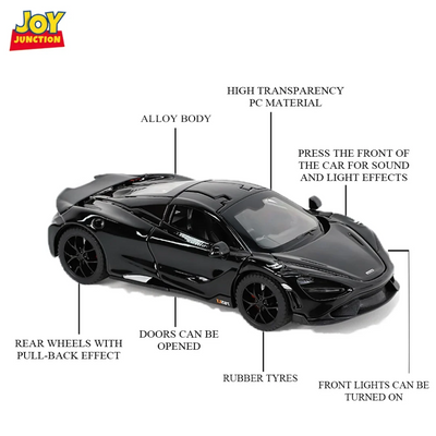McLaren 765LT  Model Car, 1:32 Scale  (Black)