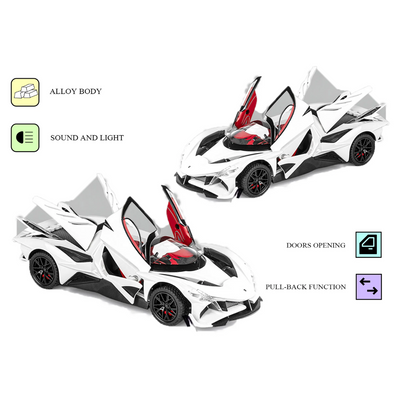 Apollo EVO  Model Car, 1:24 Scale (White)