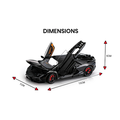 Lamborghini Revuelto  Model Car , 1:24 Scale (Black)