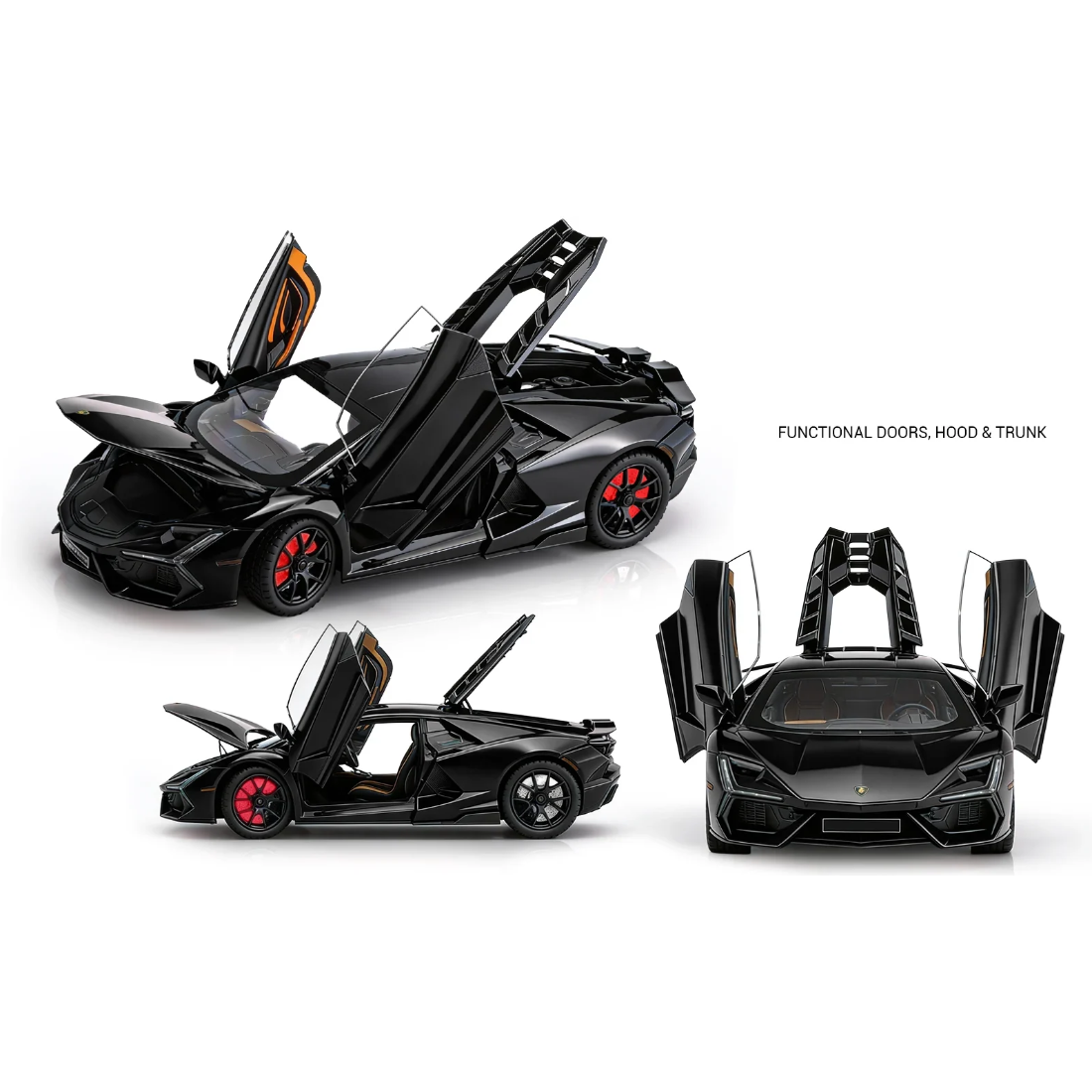 Lamborghini Revuelto  Model Car , 1:24 Scale (Black)