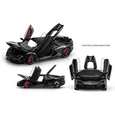 Lamborghini Revuelto  Model Car , 1:24 Scale (Black)